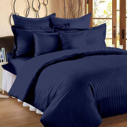 navy-blue-Stripes-Plain-Bedsheet